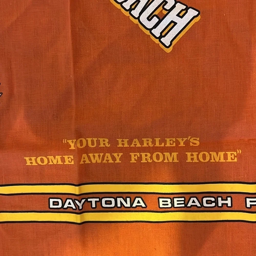 Very RARE Vintage 1989 Miller’s Daytona Beach Handkerchief Scarf 21x21 Harley